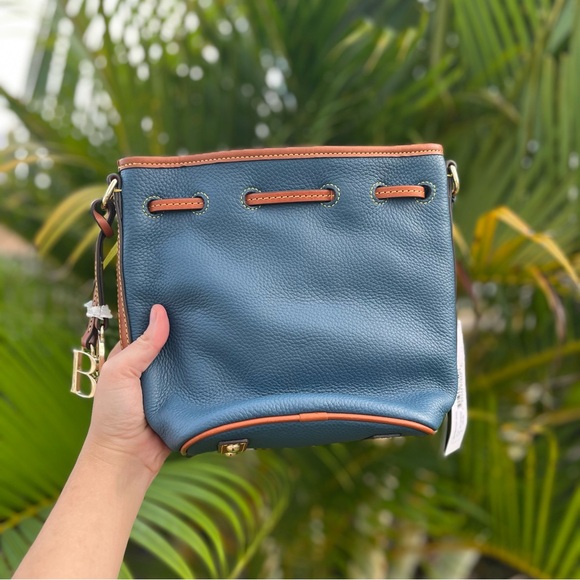 NWT Dooney & Bourke Small Drawstring Bag • Jeans - Picture 2 of 16